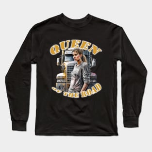 Queen of the Road truck driver Long Sleeve T-Shirt